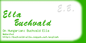 ella buchvald business card